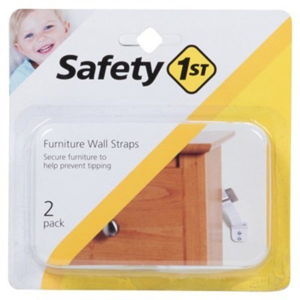 Safety 1St/Dorel 2PK WHT Furn Wall Strap 11014